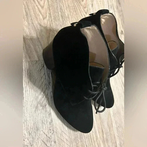 French Connection Dinah Black Suede Lace Up Boots - Picture 7 of 7